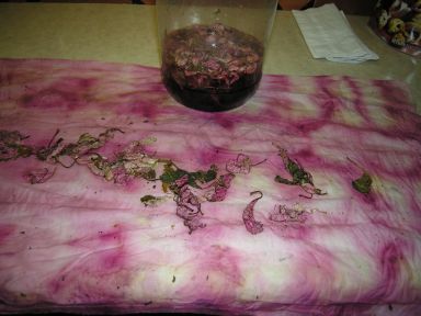 Poinsettia petal cold processed jar